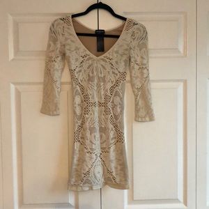 Bebe | Bodycon White Lace Dress